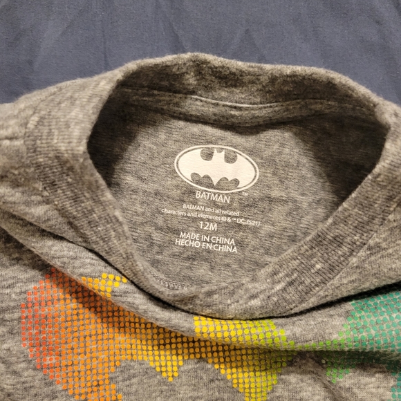 DC Batman rainbow ombre double sided infant 12m longsleeve NWT - Picture 3 of 6